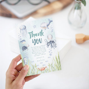 Sous le Carte de remerciements du Baby shower mari