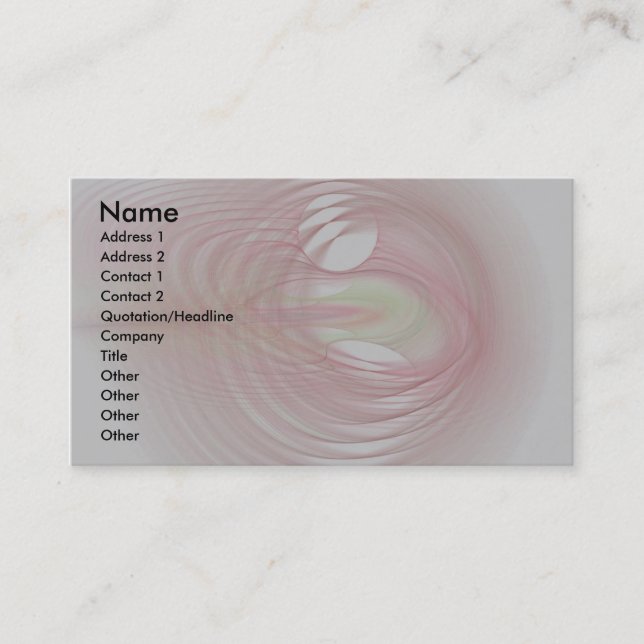 Sous le carte de visite de Pleine lune (Devant)