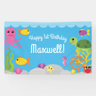Sous le ęr décor de bannière de fête