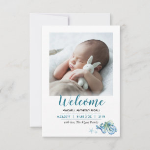 Sous le Faire-part de naissance marin