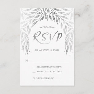 Sous le mariage des saules RSVP Faux Silver