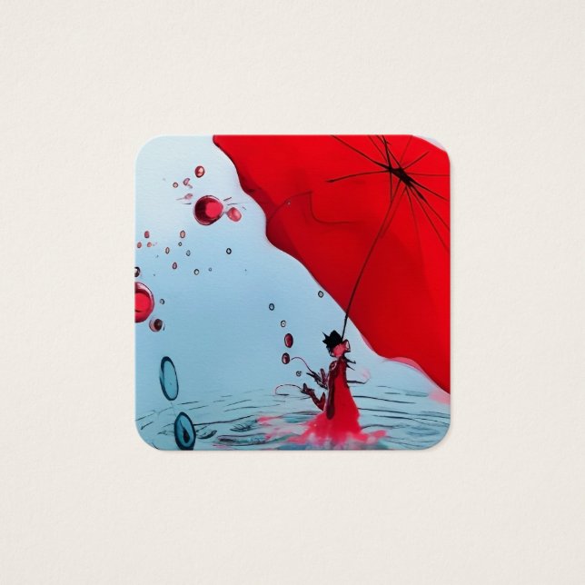 Sous le parapluie rouge (Devant)