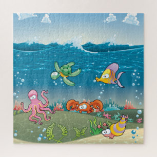 Sous le puzzle marin