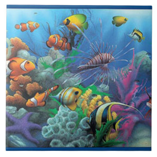 Sous les carreaux de céramique de mer