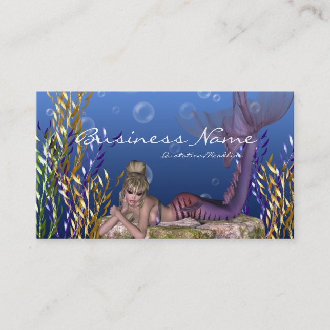 Sous les cartes de visite blonds de sirène de mer (Devant)