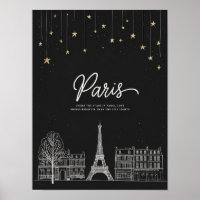 Sous les étoiles à Paris I Poster