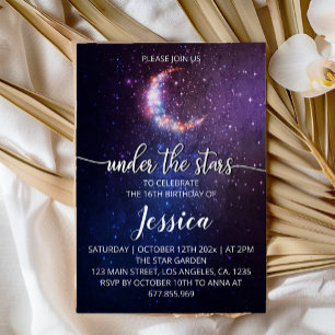 Sous Les Étoiles Invitation Anniversaire