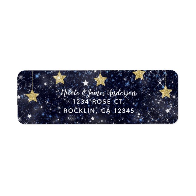 Sous les étoiles Starry Night Gold Blue Party (Devant)