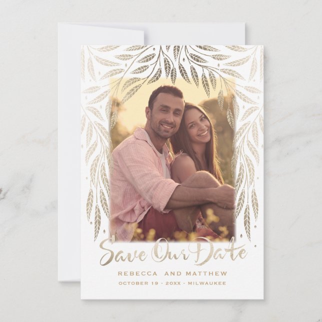 Sous les saules, Photo Save the Date Invitation (Devant)