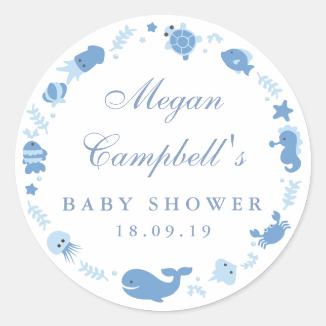 Sous les stickers Baby shower marin (Devant)