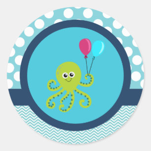 Sous les stickers de pieuvre de mer - Fête Faveurs