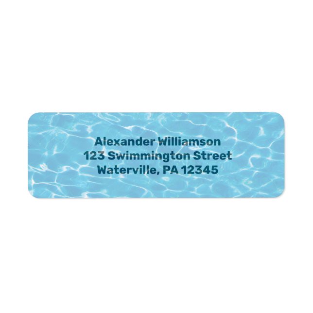 Sous l'étiquette Adresse de retour de la piscine d (Devant)