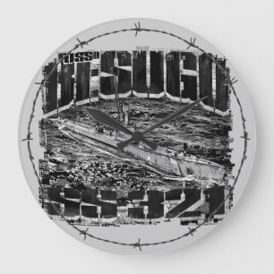 Sous-marin Besugo Round (Grand) Acrylique Horloge
