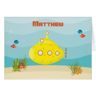 Sous-marin jaune profond