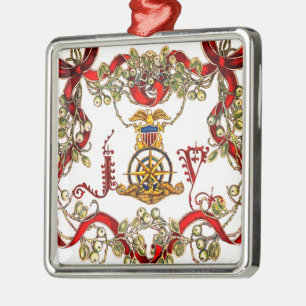 Sous-marin Officiers Crest Ornement de Noël