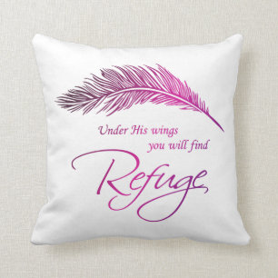 Sous Ses Ailes, Vous Trouverez Refuge Jeu Oreiller