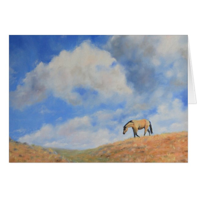 Sous une carte de voeux d'art original Big Sky (Devant horizontal)