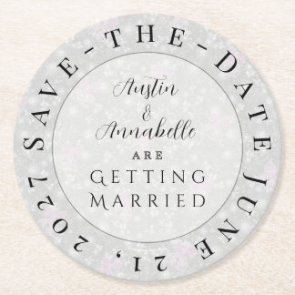 Sous-verre Coquette rose Enregistrez-la-Date