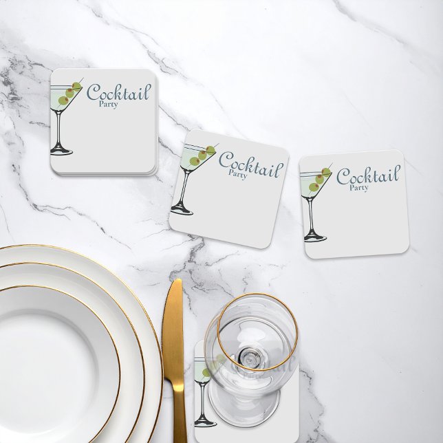 Sous-verre de fête de cocktail Verre à Martini (Créateur téléchargé)