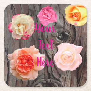 Sous-verre en papier Arbres et Roses