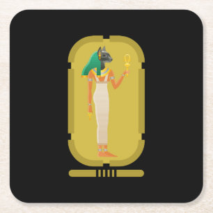 Sous-verre en papier Bastet