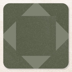 Sous-verre en papier encadré moderne - Vert mousse