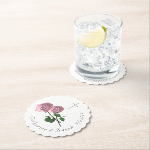 Sous-verre en papier "L'amour est en fleur"