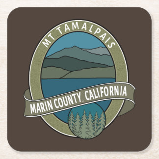 Sous-verre en papier Ovale Mt Tamalpais Marin Cali