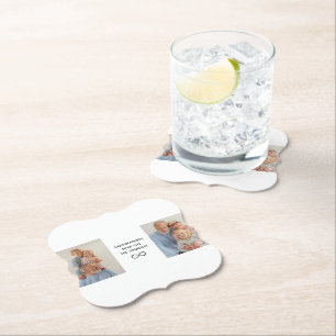 Sous-verre en papier personnalisé avec photo et te