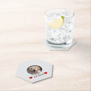 Sous-verre en papier personnalisé Mon Chien avec p