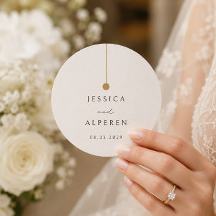 Sous-verre en papier pour noms de mariage élégants