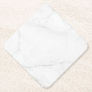 Sous-verre en papier rustique en marbre blanc simp