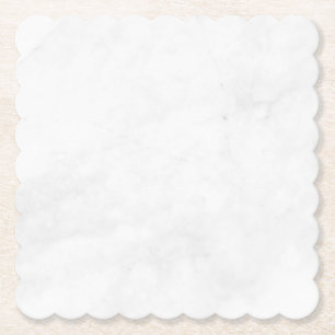 Sous-verre en papier rustique en marbre blanc simp