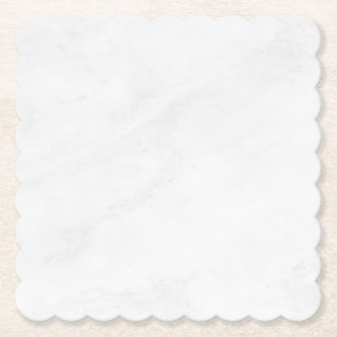Sous-verre en papier rustique en marbre blanc simp