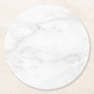 Sous-verre en papier rustique en marbre blanc simp