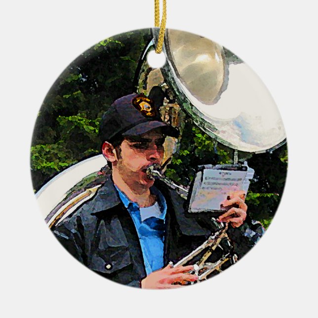 Sousaphone Ceramic Ornament (Front)