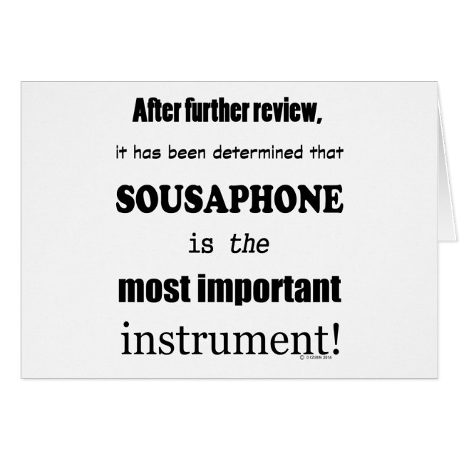Sousaphone Most Important Instrument (Front Horizontal)