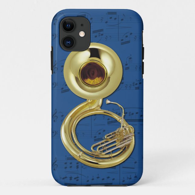 Sousaphone & music phone case. Pick colour Case-Mate iPhone Case (Back)