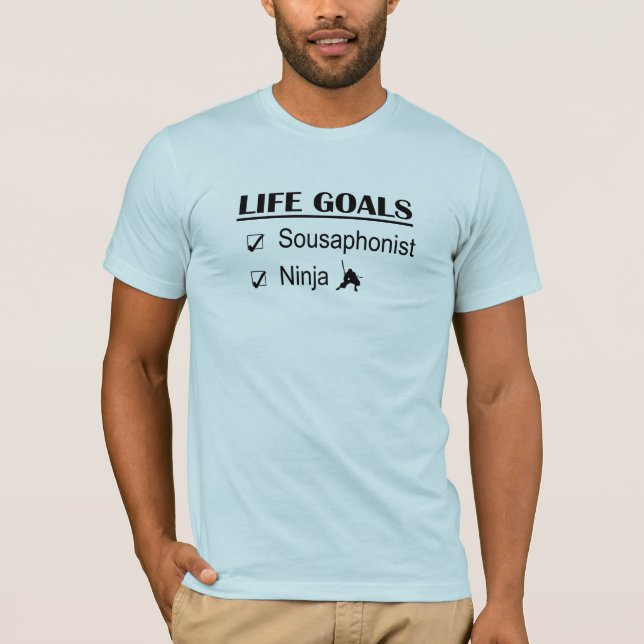 Sousaphone Ninja Life Goals T-Shirt (Front)