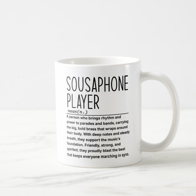 Sousaphone player coffee mug (Right)