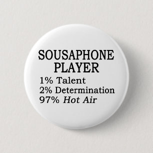 Sousaphone Player Hot Air 2 Inch Round Button