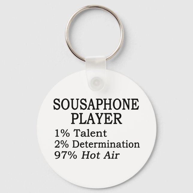 Sousaphone Player Hot Air Keychain (Front)