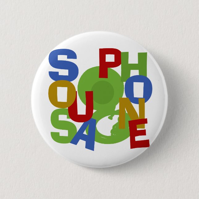 Sousaphone Scramble 2 Inch Round Button (Front)