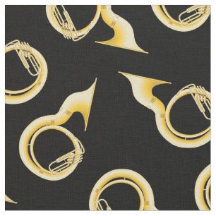 Sousaphone Tuba Music Musician Room Decor Fabric