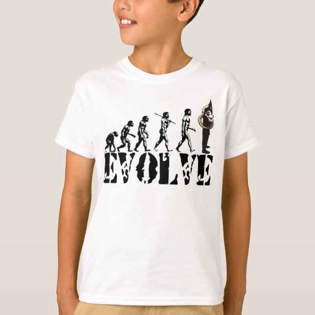 Sousaphone Tuba Tubas Evolution Musical Art T-Shirt (Front)