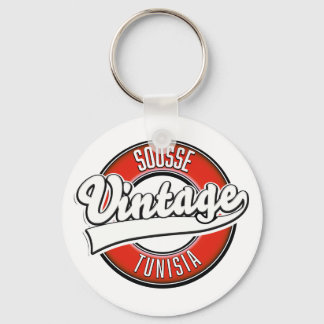 Sousse tunisia vintage style logo keychain