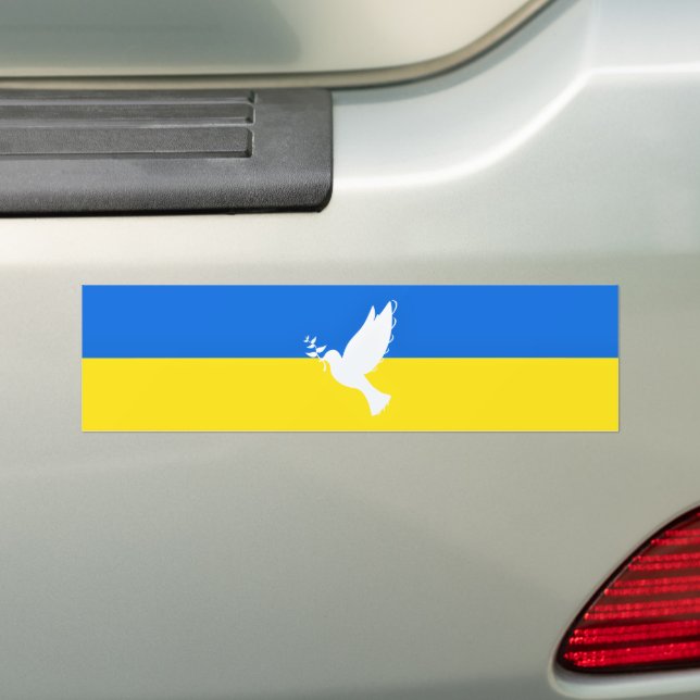 Soutenez l'Ukraine Bumper Sticker Peace Dove (En voiture)