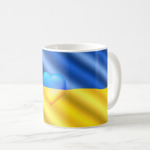 Soutenez l'Ukraine Café Mug drapeau ukrainien Libe