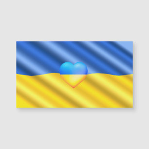 Soutenez l'Ukraine Magnet Ukrainien drapeau Coeur