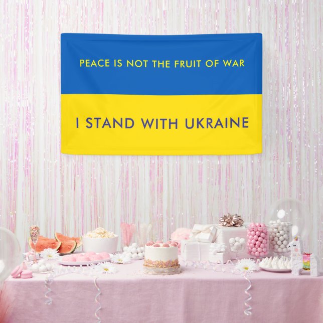 Soutenez l'Ukraine Personnalisée Bannière du drape (Fête)